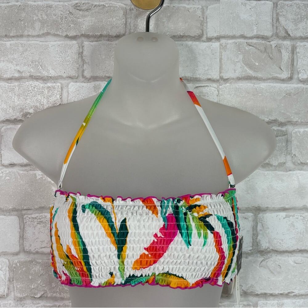 NWT Hula Honey Macy’s Bikini Swimsuit White Multicolor Small - Picture 16 of 16